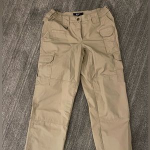 5.11 taclite woman’s tactical pants. Color: khaki, only worn twice, like new.